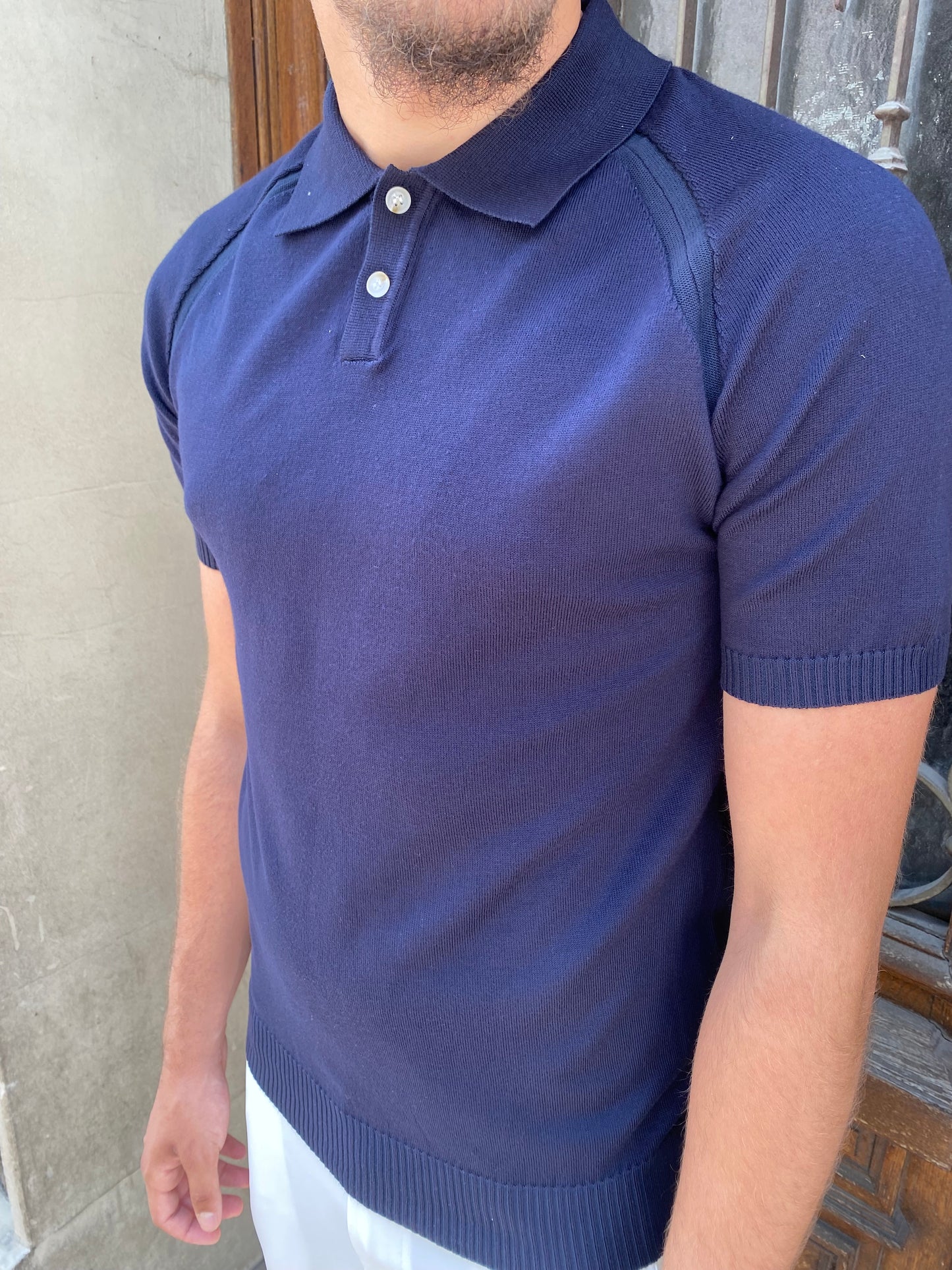 Polo bleu