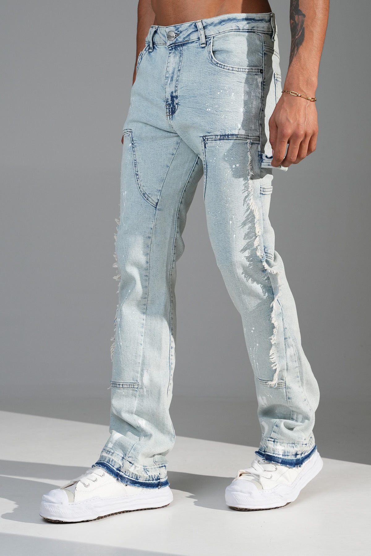 Jeans flare bleu claire