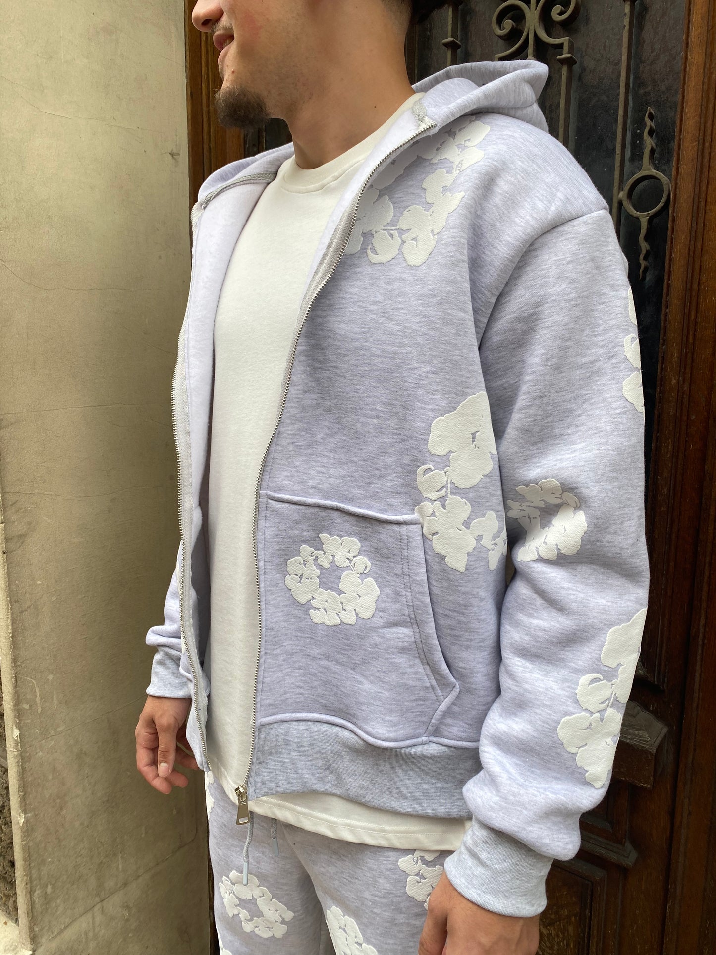 Ensemble Gris Flowers