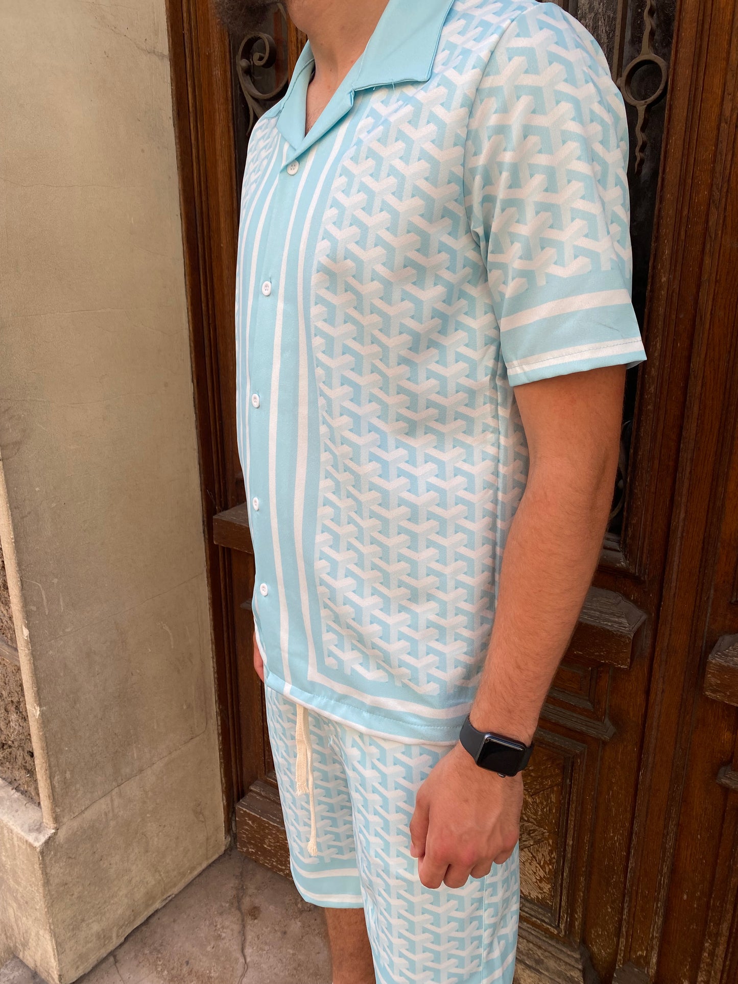 Ensemble Santorini bleu