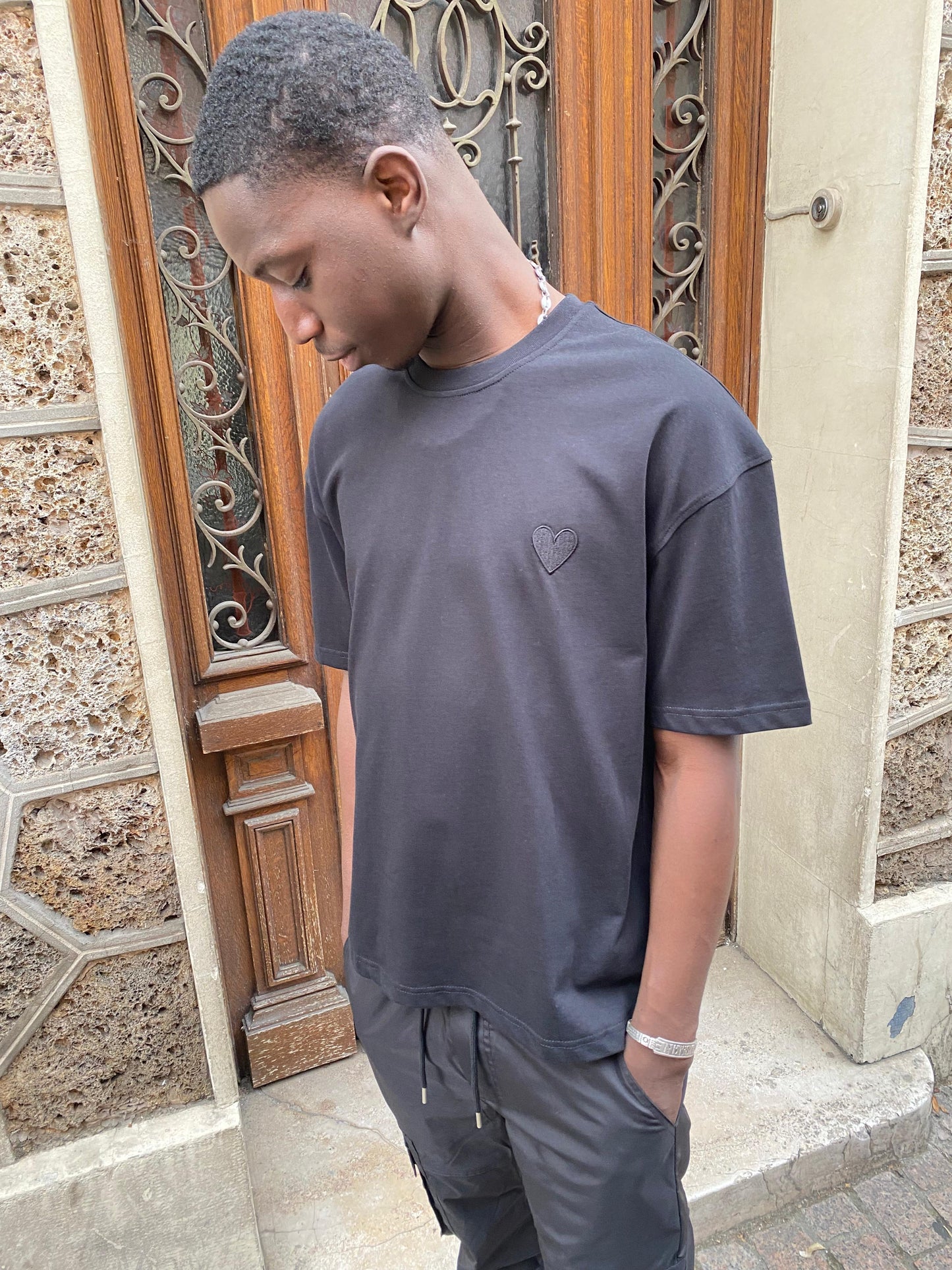 T-shirt noir Lovy