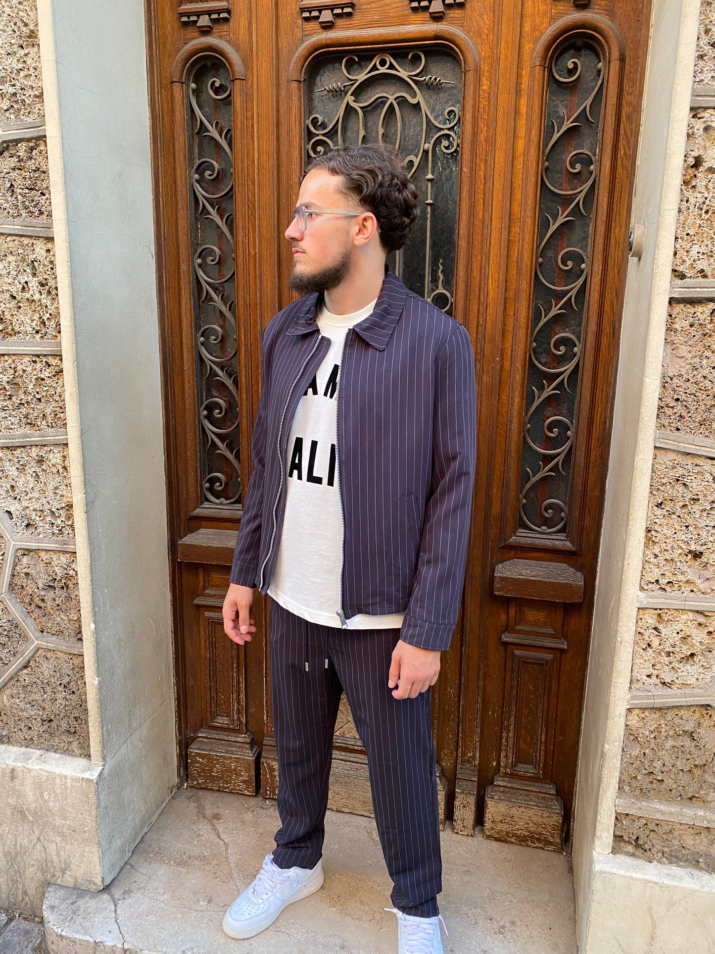 Ensembles 2 pièces veste + pantalon à rayures
