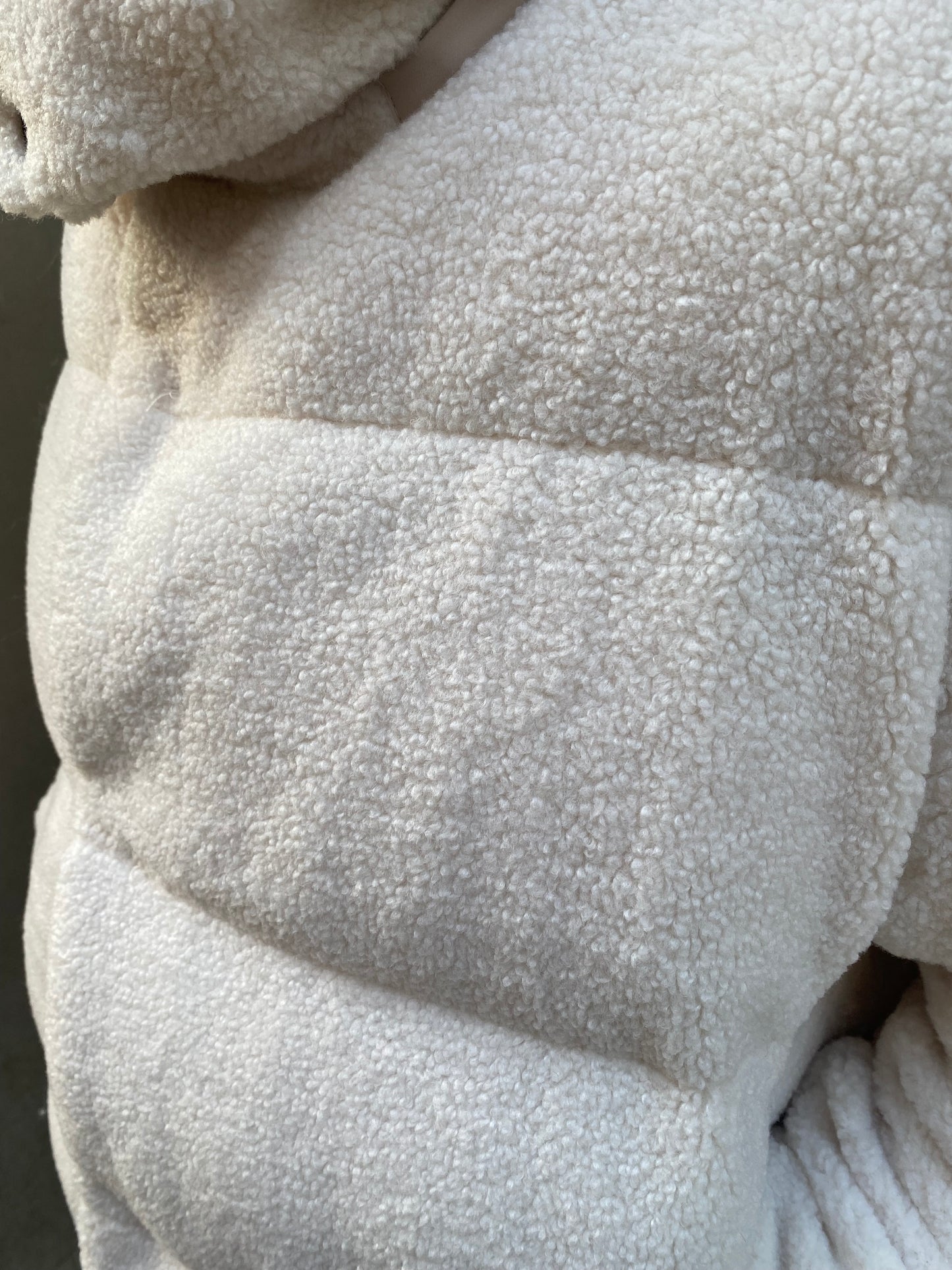 Doudoune laine beige