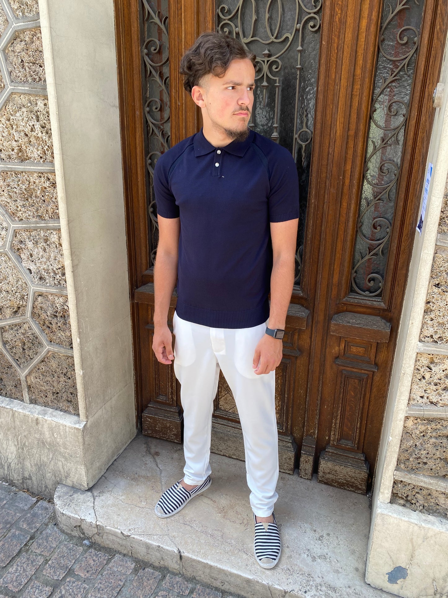Polo bleu