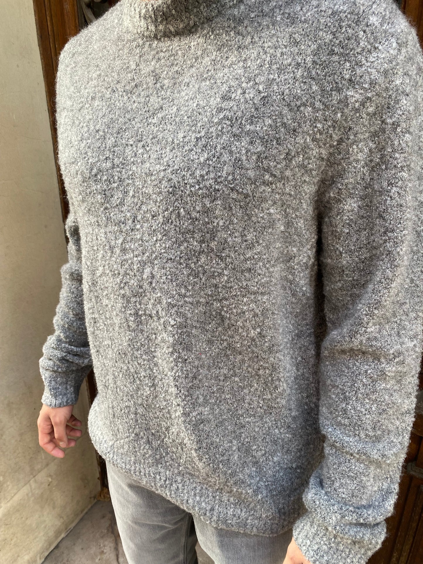 Pull en laine gris