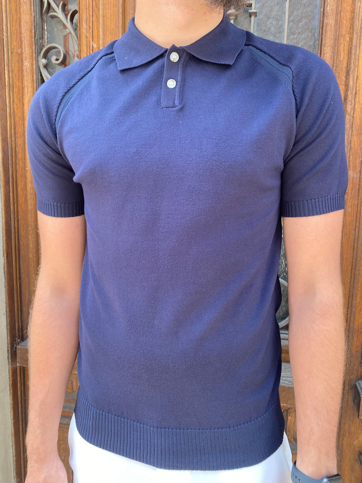 Polo bleu