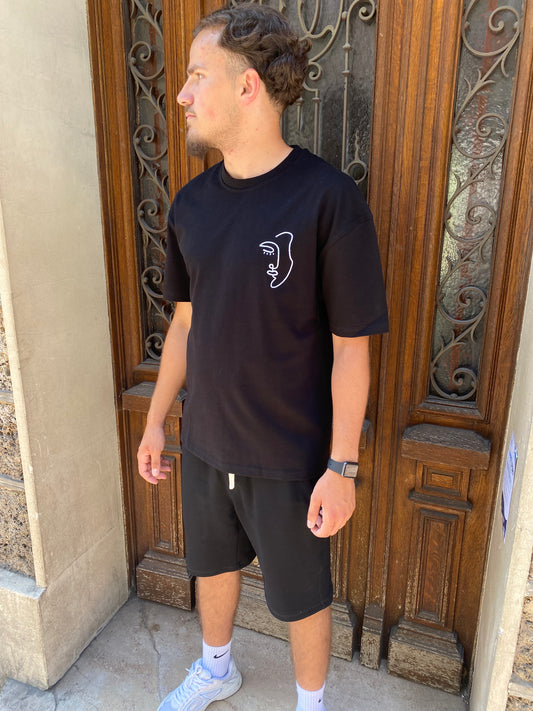 T-shirt visage noir