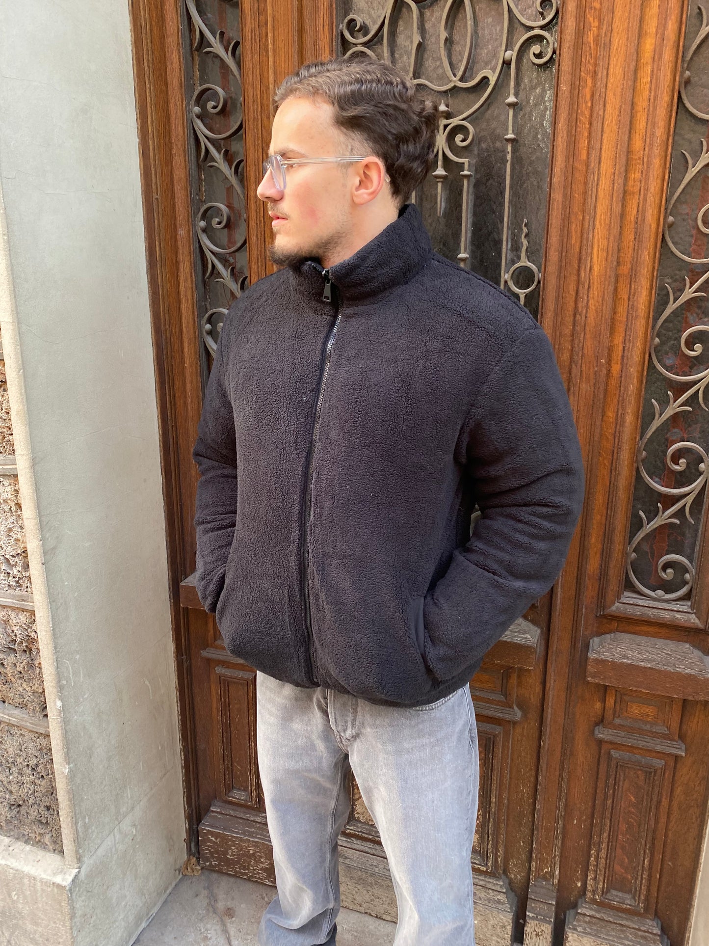 Doudoune noir réversible