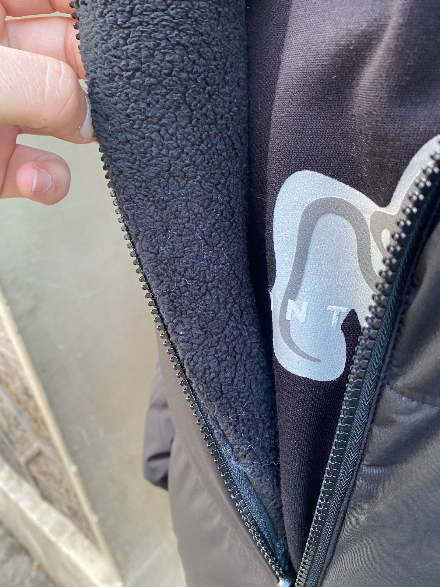 Doudoune noir réversible