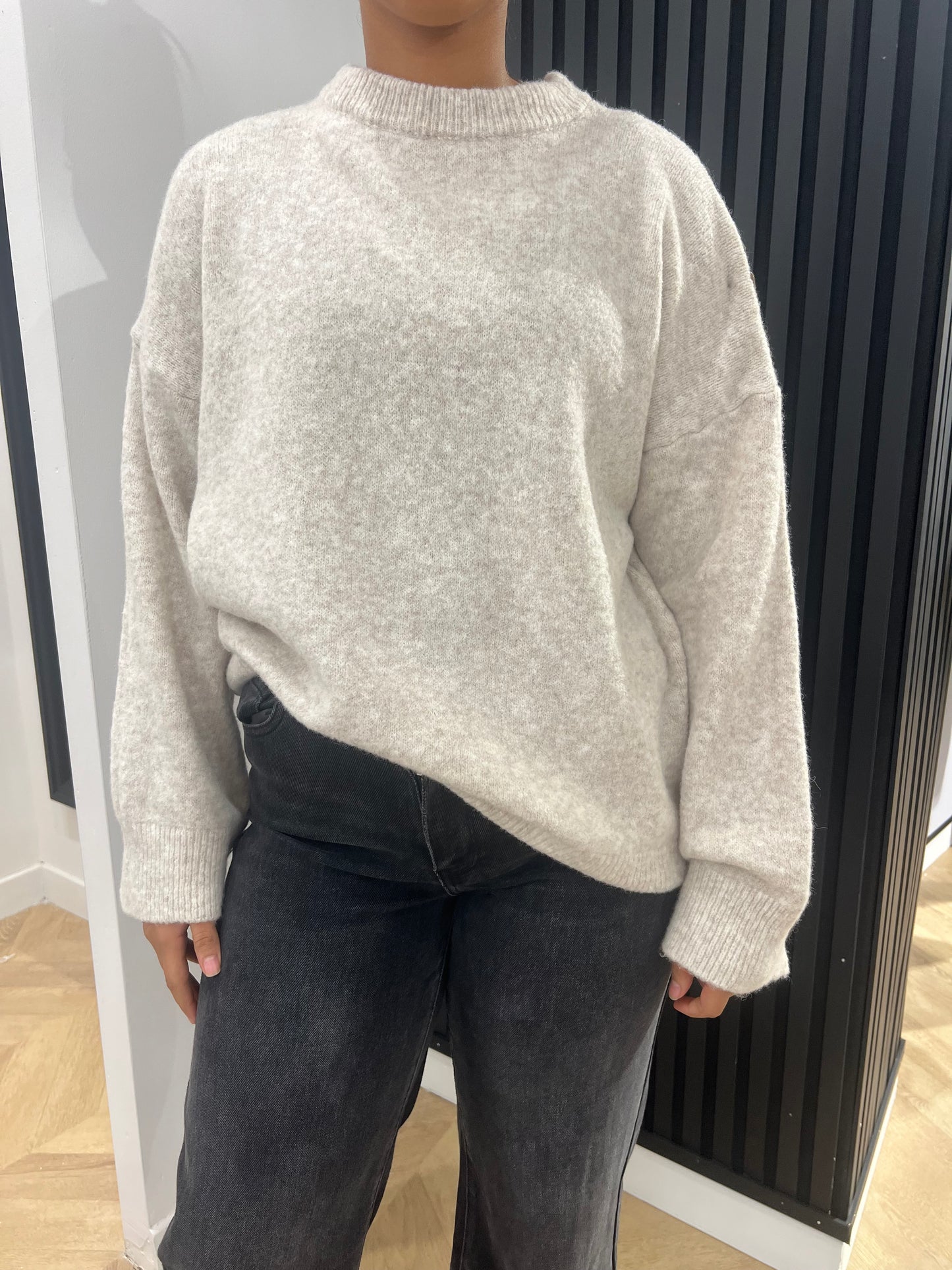 Pull en laine gris