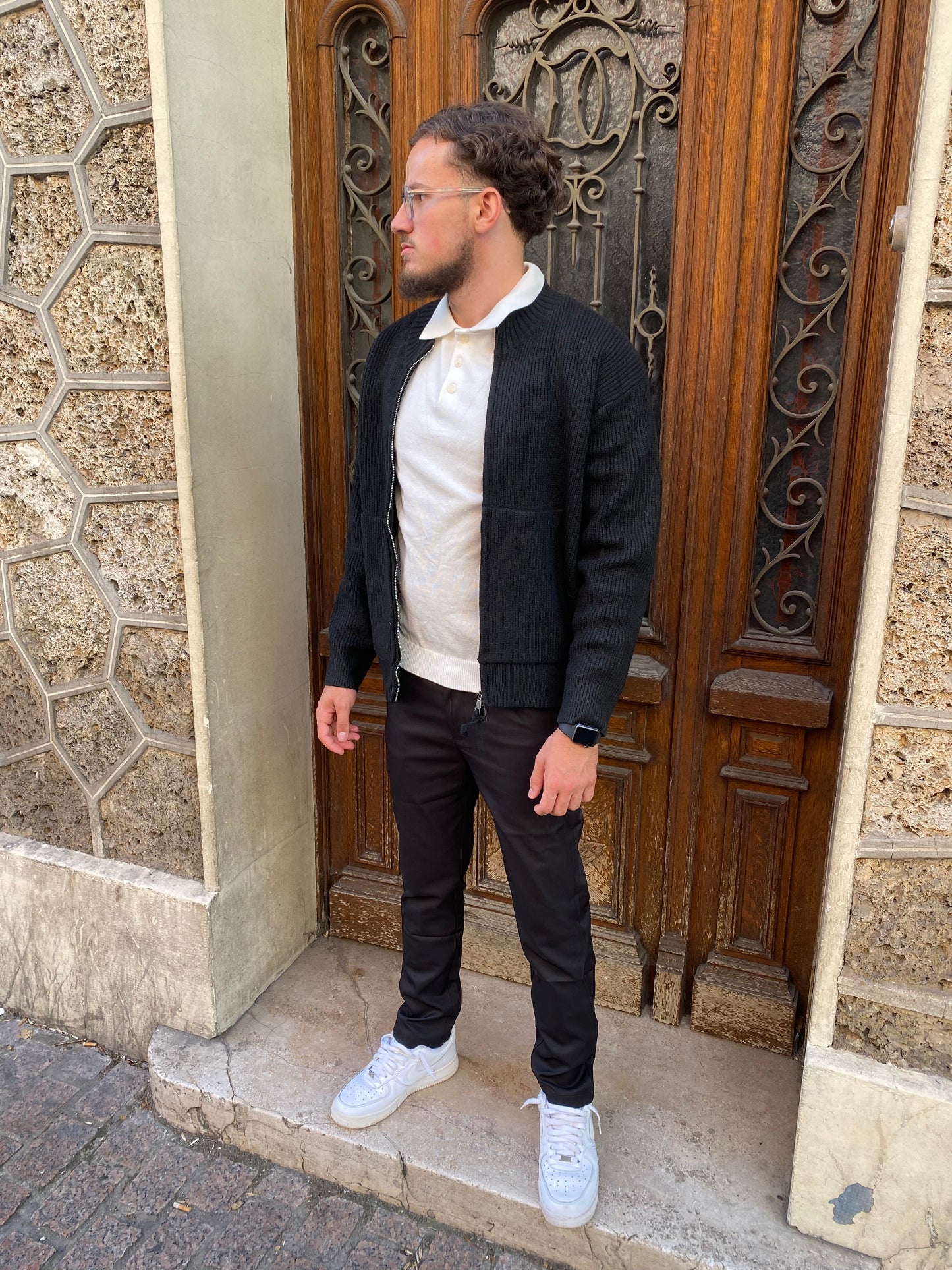 Veste en laine noir