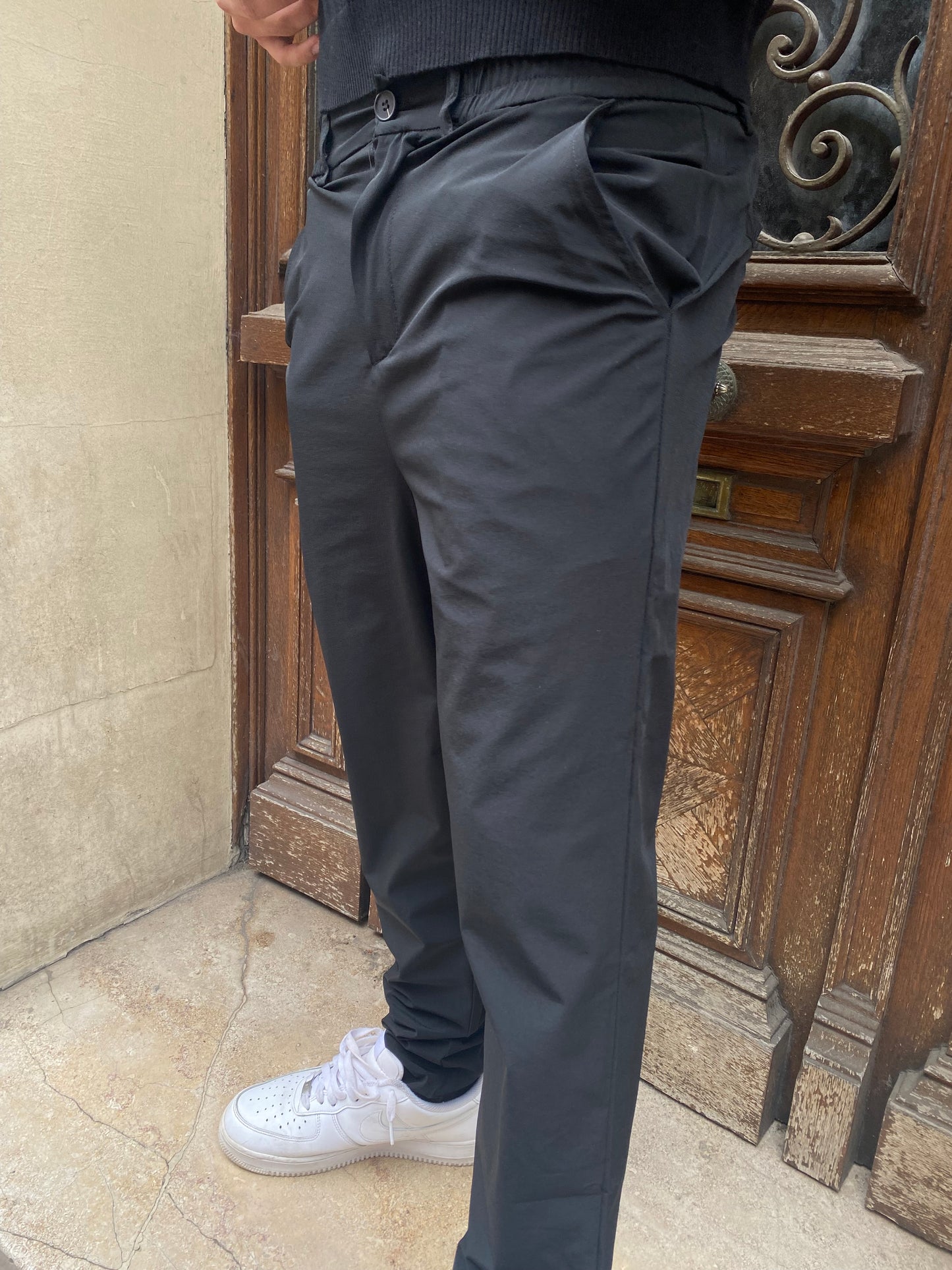 Pantalon à pince noir
