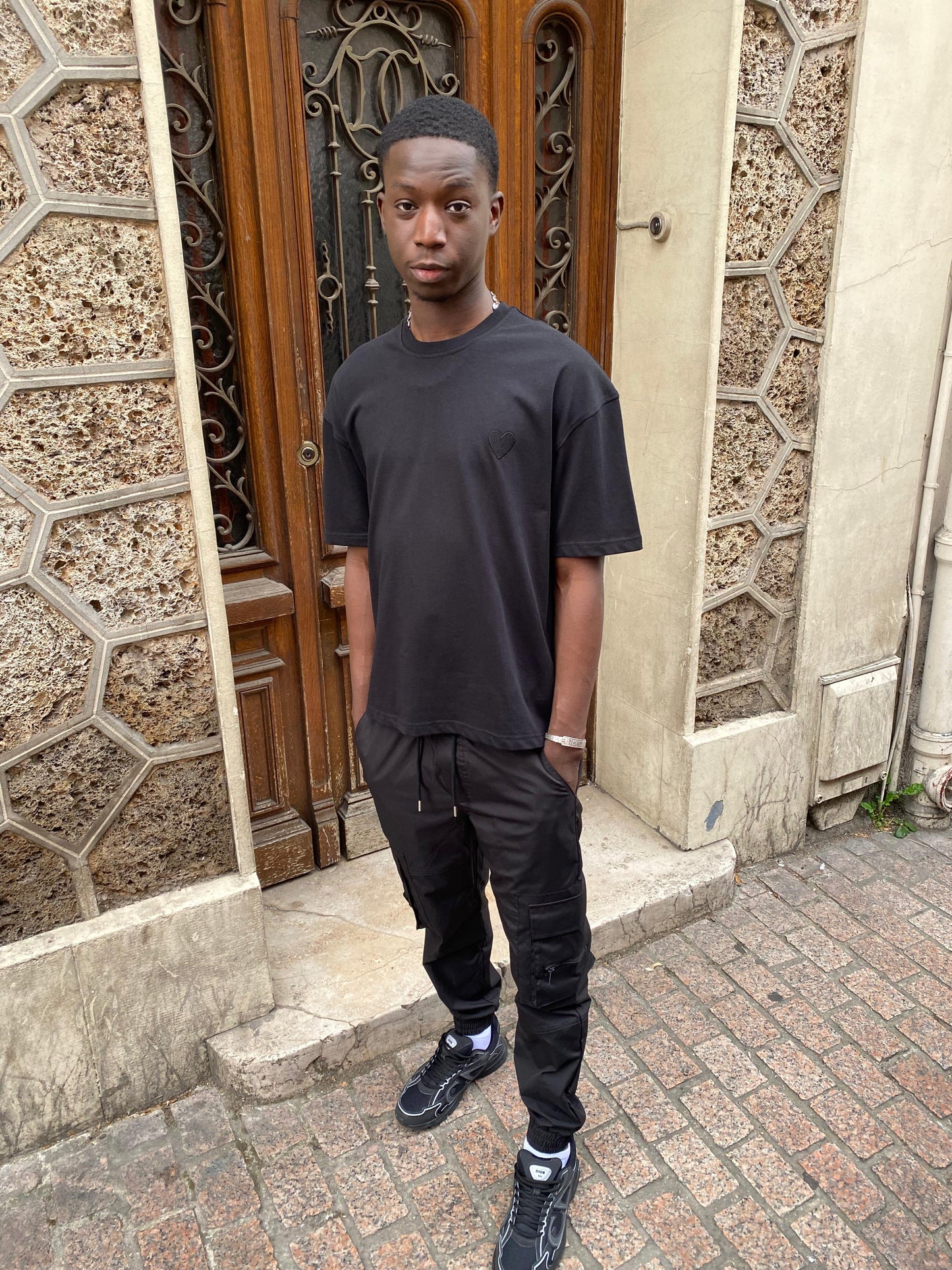 T-shirt noir Lovy