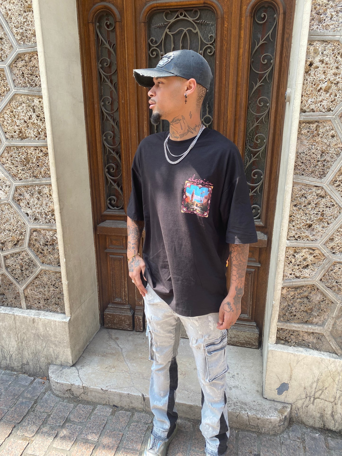 T-shirt Algeria noir