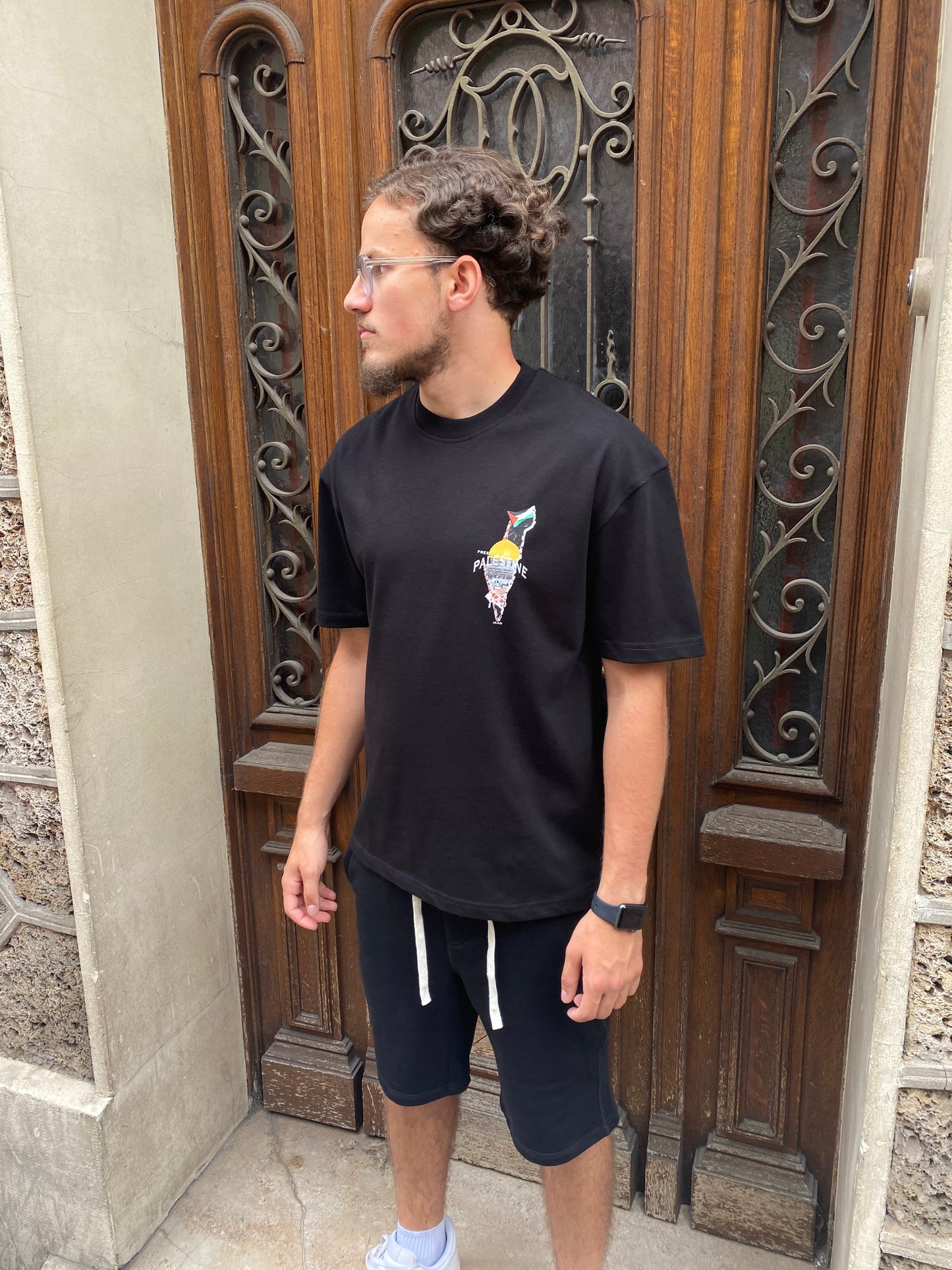T-shirt Palestine noir