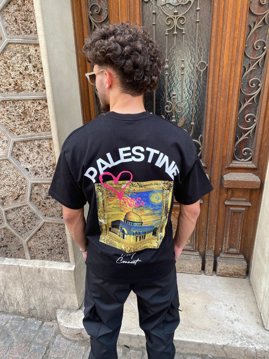 T-shirt Palestine noir