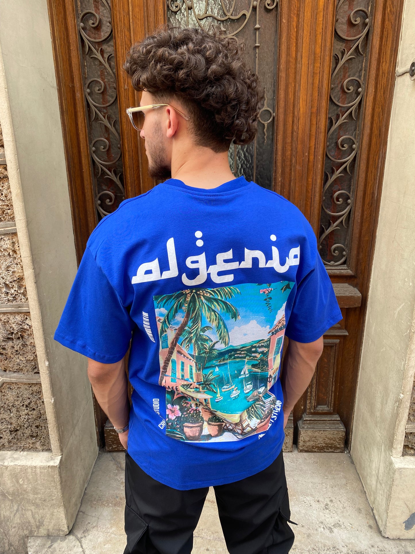 T-shirt Algeria blue