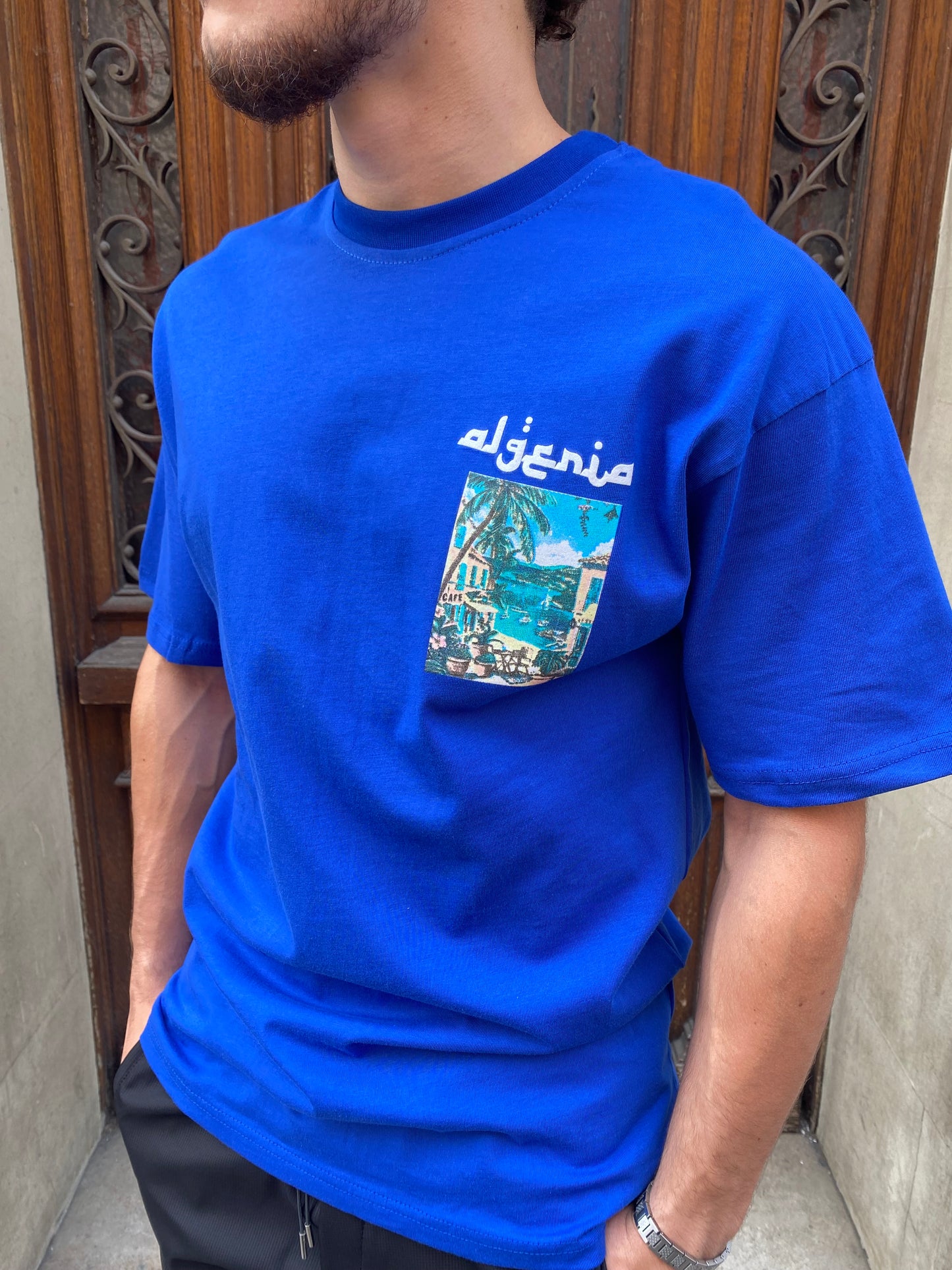T-shirt Algeria blue