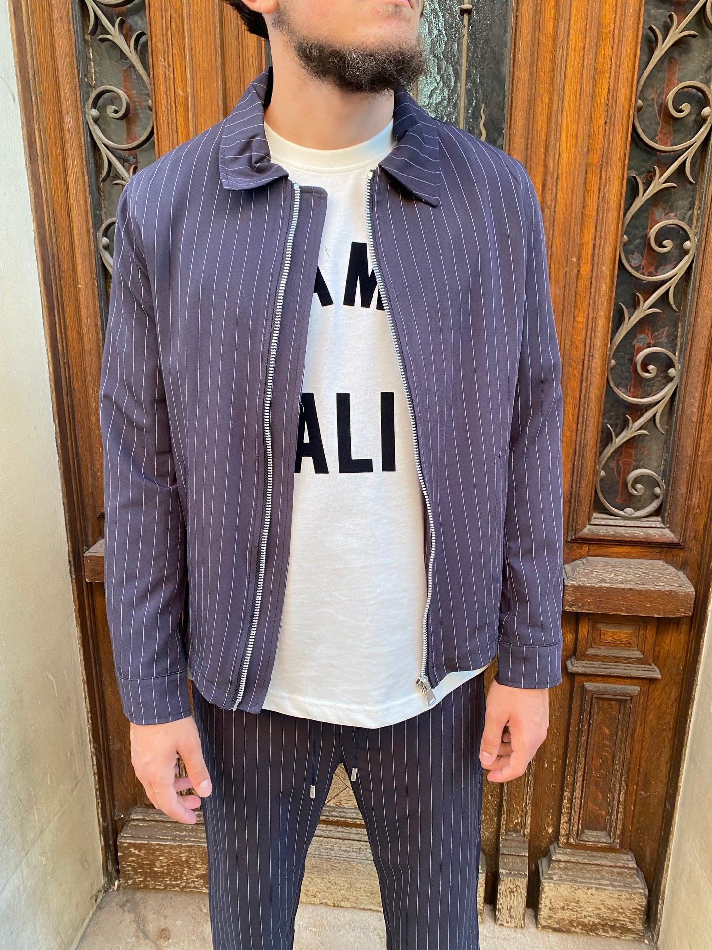 Ensembles 2 pièces veste + pantalon à rayures